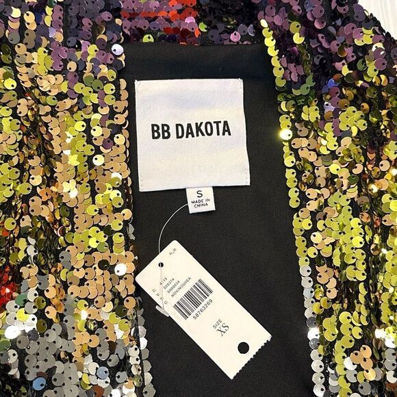 NWT Anthropologie Dulcinea Sequin Longline Jacket S Swifty Whimsical Party Glam - Picture 4 of 11